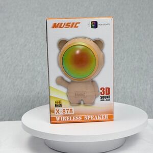 Bear Astronaut Wireless Speaker X-878 Black RGB Lights 3D Sound Hi-Fi Audio
